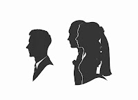 Silhouette of Wedding party