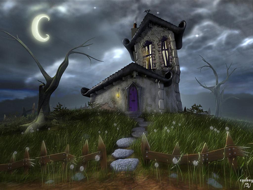 Spooky House Wallpaper, Spooky Halloween House