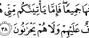 Alquran Daily - surah : Al-Baqarah ,    سورة البقرة   , ayat :  38 (2) -  38 (2)