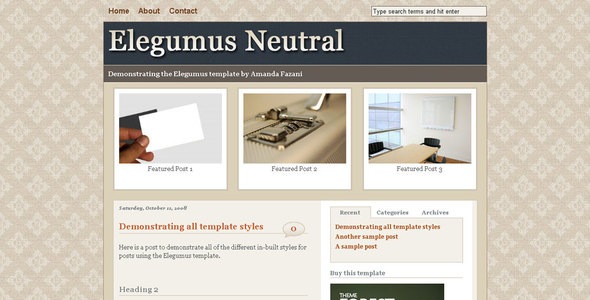 Elegumus Business Theme Package for Blogger - Blogger Blogging