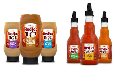 Bottles of Frank's RedHot Dip'n Sauce and Frank's RedHot Squeeze Sauce.