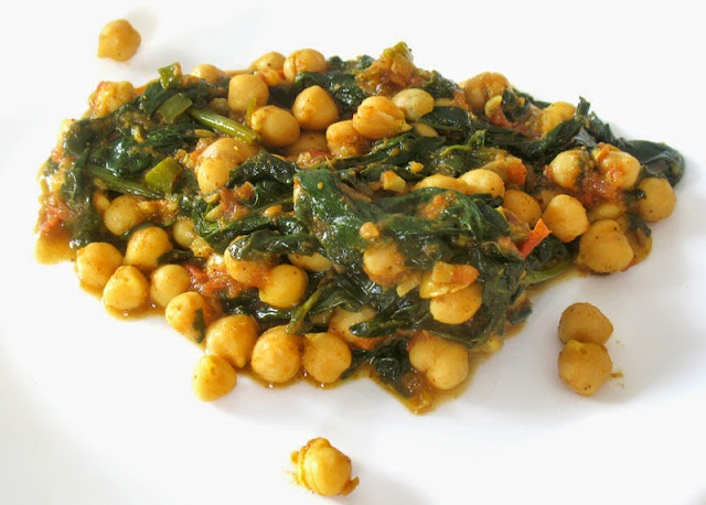 chickpeas and spinach