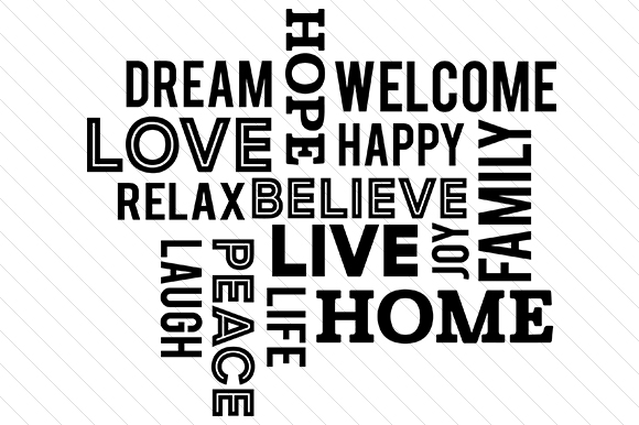 Etsy Family / Home / Love Wordcloud cut files for your personal DIY projects