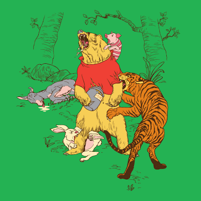 winnie the pooh threadless tshirt a very naughty bear