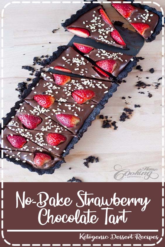 This No bake strawberry chocolate tart is absolutely AMAZING. It is the easiest recipe you can get for such a decadent chocolaty dessert. It takes no more than 15 minutes to put together. Is that easy.
