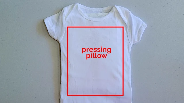 Heat press, HTV, baby onesie, pressing pillow, heat transfer vinyl