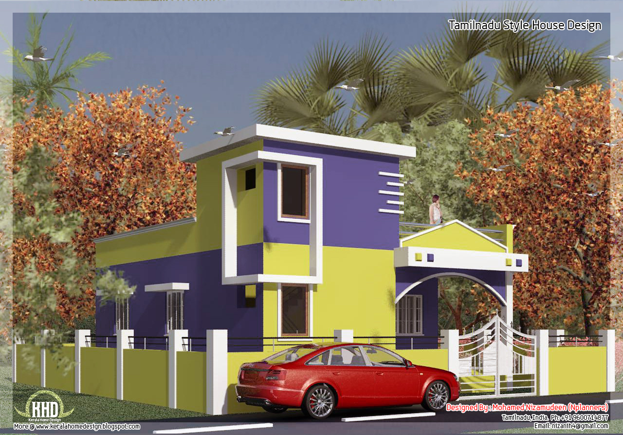 875 Sq feet 2 bedroom single floor home design KeRaLa HoMeS