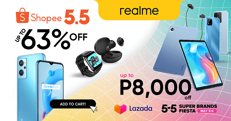 Deal: realme announces 5.5 deals with up to 63 percent off on Shopee and Lazada