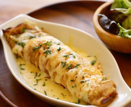 CHICKEN AND MUSHROOM CREPES #lunch #brunch