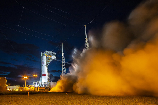 ULA's Vulcan Centaur rocket ignites its twin BE-4 engines for a Flight Readiness Firing at Cape Canaveral Space Force Station's SLC-41 in Florida...on June 7, 2023.