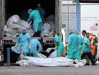 Honduras prison fire: body bags