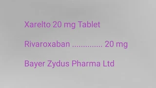 Xarelto 20 mg Tablet