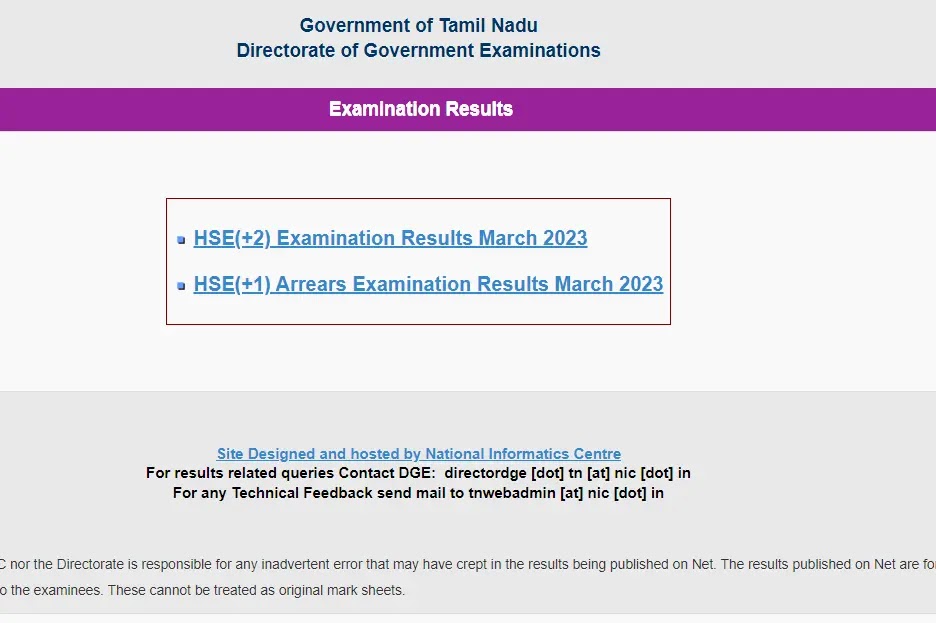 12th Public Exam Result 2023