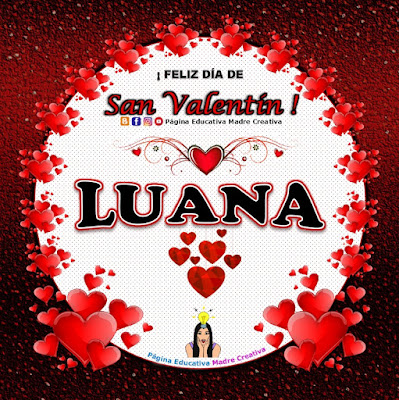 Feliz Día de San Valentín - Nombre Luana
