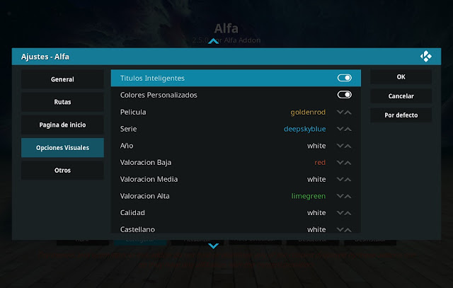 Titulos Inteligentes en ALFA addon