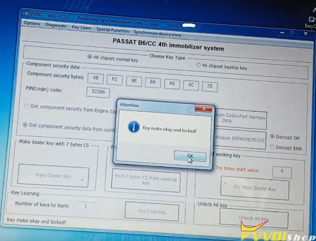 Xhorse VVDI Prog VVDI2 Program Passat B7 ID48 All Keys Lost 17