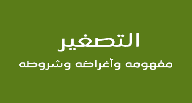درس التصغير في اللغة العربية