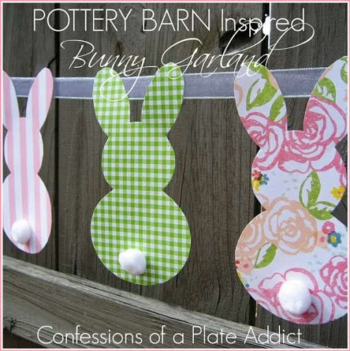 CONFESSIONS OF A PLATE ADDICT Pottery Barn Inspired Bunny Garland