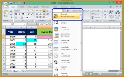 Serial Date Value in Excel