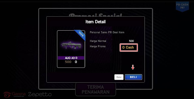 Dapatkan Senjata Gratis dari Penawaran Hot Deals PB Garena