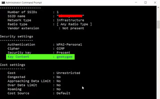 Wifi Password using cmd