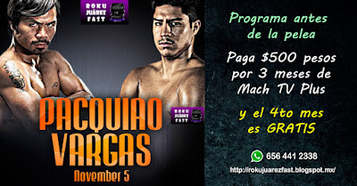 Pelea Pacquiao vs Vargas Noviembre 5 roku