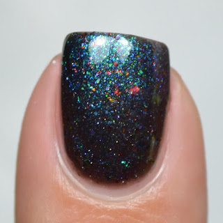 black color shifting jelly nail polish