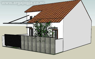  Desain  Sketch Eksterior  Rumah  Mungil  Minimalis  type  36  