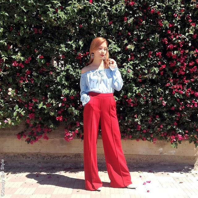 Off The Shoulder + Palazzo Pants