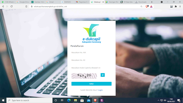 form pendaftaran edukcapil karawang