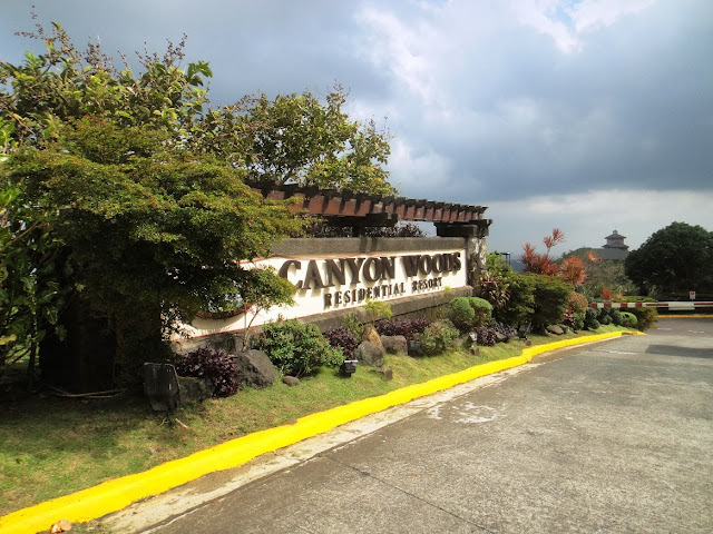 Canyon Woods main entrance along Laurel road, Batangas