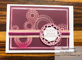 Stampin' Up! Delicately Detailed: 6 cards with 3 panels Nigezza Creates