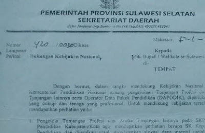 APBD Kabupaten Kota Memberikan Dana Insentif Kepada Operator Sekolah