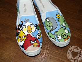 Handmade Angry Bird Shoes