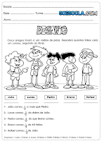 Atividades de matemática 5° ano frações para imprimir