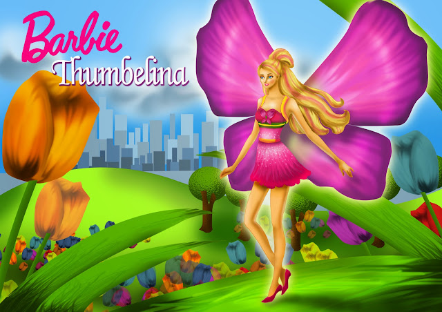 Mewarnai Gambar Barbie Thumbelina Mewarnai Gambar