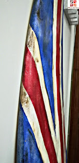 tabla de surf con la bandera inglesa