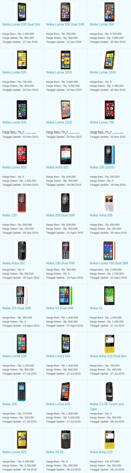 Daftar Harga Hp Terbaru Nokia Juli 2016