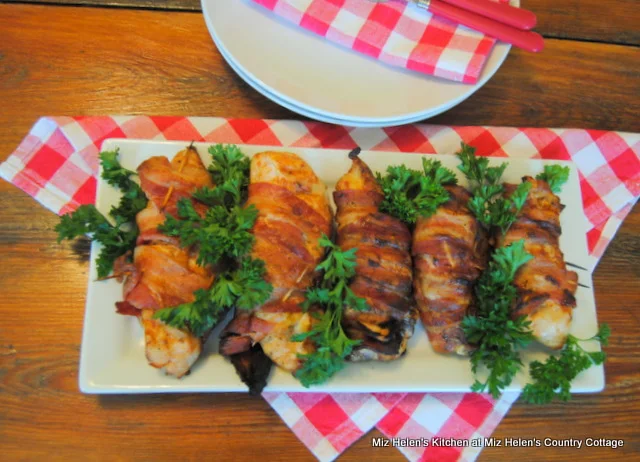 Grilled-Jalapeno Cheese Stuffed-Bacon Wrapped Chicken at Miz Helen's Country Cottage