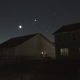 planets and moon with iphone