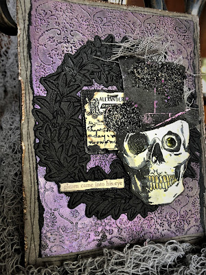 Sara Emily Barker https://sarascloset1.blogspot.com/2018/10/a-gleam-in-his-eye.html A Gleam In His Eye Tim Holtz Stampers Anonymous Sizzix Alterations Halloween Card 3