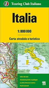 Italia 1:800.000. Carta stradale e turistica [Lingua inglese]