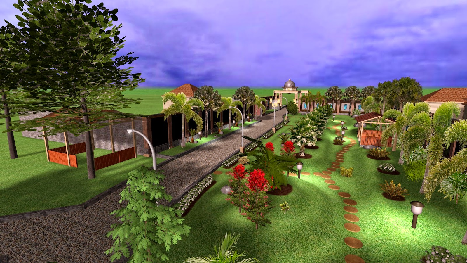 Desain Gambar Landscape 3D JASA HIAS  TAMAN