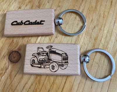 Cub Cadet Lawn and Garden Tractor Wooden Key Fob