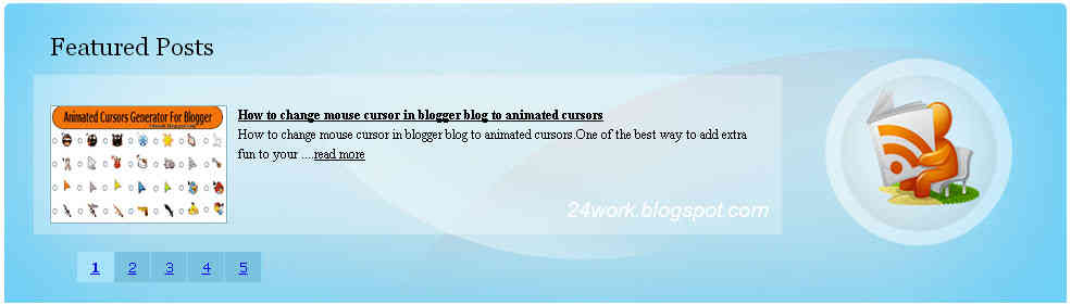 How To Add Auto Featured Posts Using JQuery Slider To Blogger