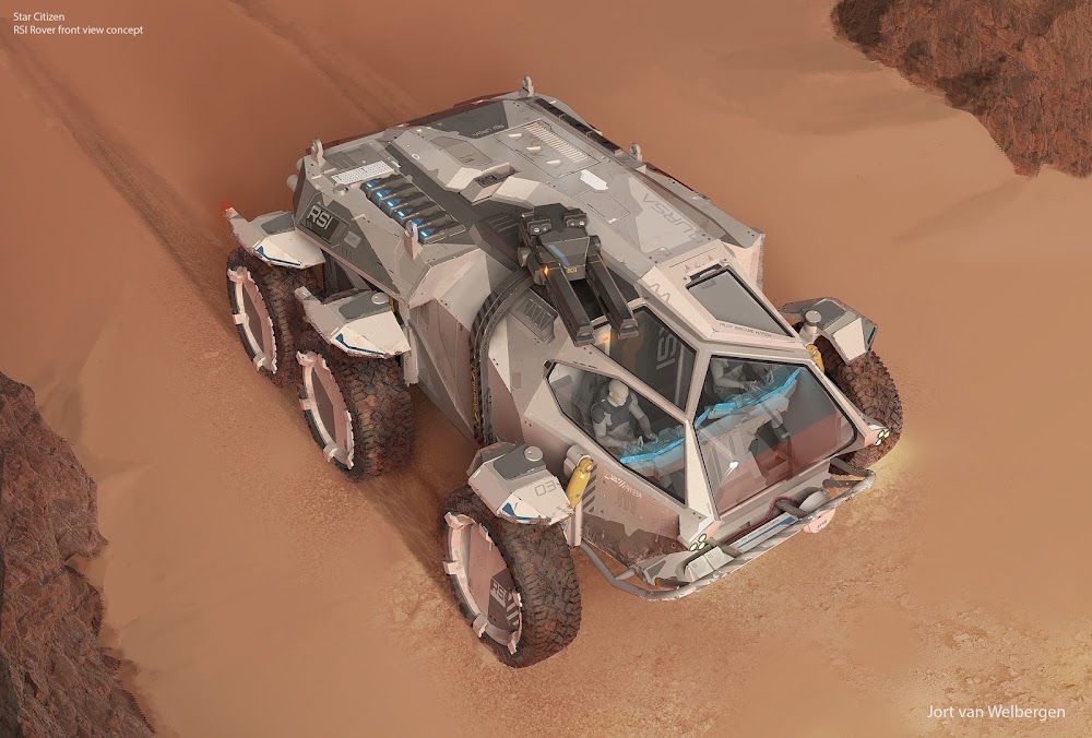 Mars rover concept by Jort van Welbergen for Star Citizen MMO game