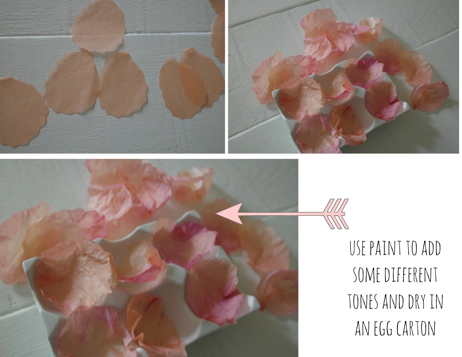 first you will need to cut some petals like the photo above and then ...