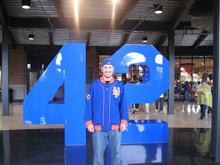 the huge 42 in the Jackie Robinson Rotunda