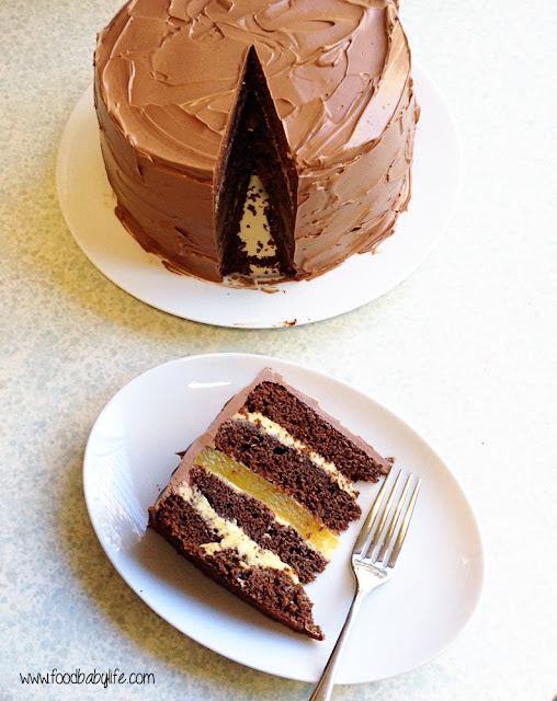 Spelt Chocolate Orange Celebration Layer Cake © www.foodbabylife.com