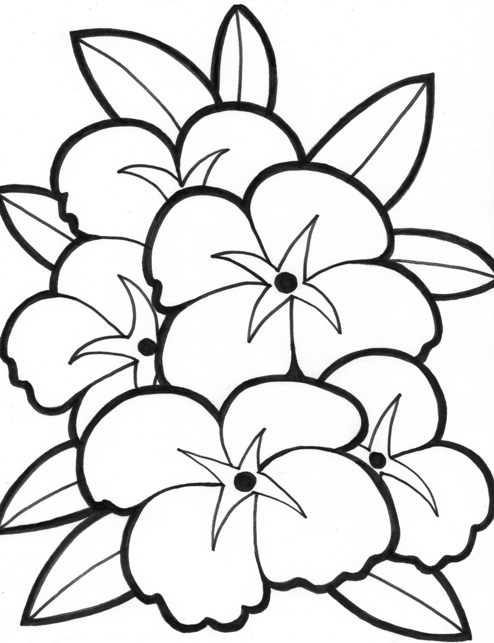 Unique Simple Flower Coloring Pages For Kids Design Kids Children And Adult Coloring Pages
